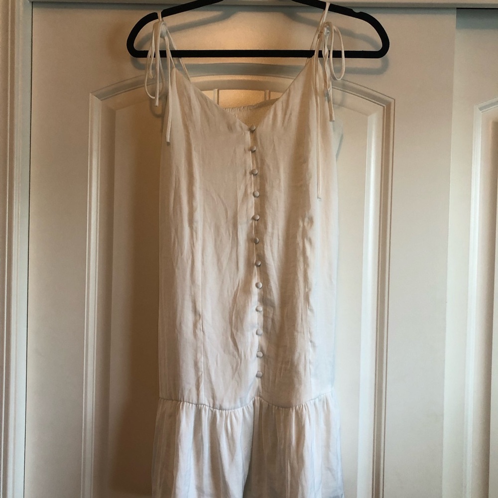 White Button-Down Sundress